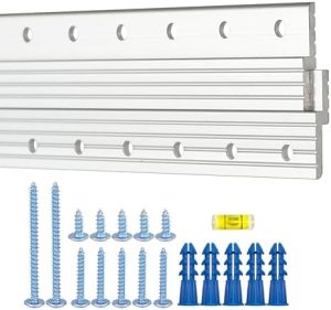 Bildeopphengingsutstyr |  Franske Klips 16 Tommer – Støtter 90 Lbs – Tungt Håndtak Z Bar For Bilder, Speil, Og Kunst – Legert Stål Fransk Klips Bilderhengingssett For Paneler, Hyller, Skap (2 Par 1/5″ Hull) Bildeopphengingsutstyr Bildeopphengingsutstyr