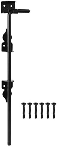 Gateutstyr |  18″ Tungt Betjente Kilebolt Port Fallstang for Trehegn, Stål Fallbolter Kilebolt Tilbehør for Treporter og Dører, Svart Finish Gateutstyr Gateutstyr