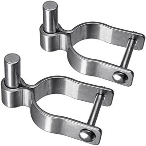 Gateutstyr |  304 rustfritt stål kjede-link gjerde hannport hengsel, kraftige hannport hengsler, 2-pakning kjede-link port hengsel passer til 2-3/8” ytre diameter post/rør, bolt/mutter inkludert Gateutstyr Gateutstyr