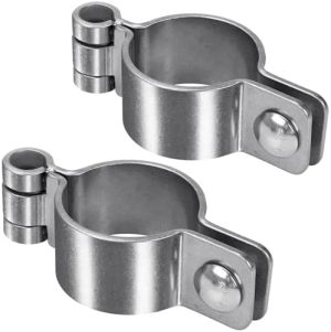 Gateutstyr |  304 Rustfritt Stål Tykk Porthengsel, Tungt Utstyrte Kjettinggjerde Deler, 2-Pack Kjettinggjerde Port Rammehengsel For 1-3/8” Ytterdiameter Støtte/Rør, Kvinneporthengsel Med 5/8” Gateutstyr Gateutstyr