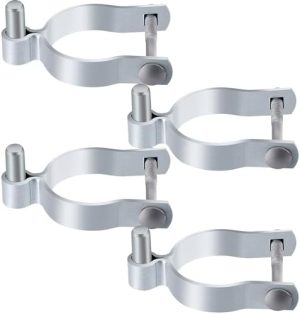 Gateutstyr |  4 stk kjede-link post hengsel med bolt og muttere 3″ [2 7/8″ OD] x 5/8″ galvanisert stål kjede-link gjerde post hengsel kjede-link gjerde deler tungt gjerde hardware for utendørs bruk Gateutstyr Gateutstyr