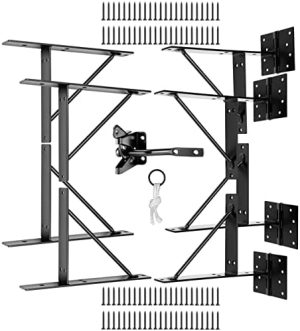 Gateutstyr |  Anti Sag Port Kit Med Porthengsler Tungvekt For Trehegn – Ingen Sag Port Hjørne Støtte Brakett For Dører, Innhegning Porter, Trevinduer (2 Sett Med Port Kit Og Portlås) Gateutstyr Gateutstyr