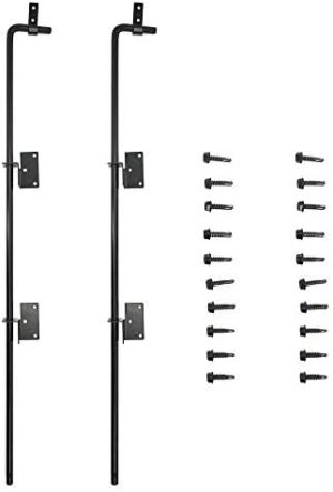 Gateutstyr |  Cane Bolt Tungt Duty Port Dørstang 36 Tommer Stål Med Svart Finish – 2 Pakke For Dobbel Dør Gateutstyr Gateutstyr