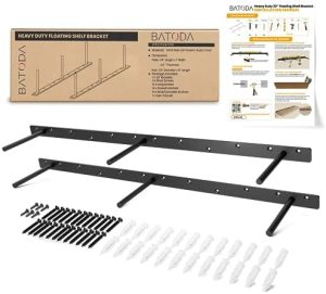 Hyllestøtter og -fester |  32″ Kraftig Flytende Hyllebrakett (2 stk) – Solid Stål Blind Hylle Støtter – Skjulte Braketter For Flytende Trehyller Kjøkken, Stue – Hyllemonteringsutstyr Inkludert (Pakke med 2) Hyllestøtter og -fester Hyllestøtter og -fester