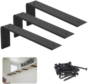 Hyllestøtter og -fester |  Benkeplate Støttebeslag, 3-Pack 16″ Solid Tung Stål Skjulte L-formede Kjøkkenøye Benkeplate Beslag For Granitt, Kvarts, Marmor, Betong Og Laminat Benkeplate DIY Prosjekter Hyllestøtter og -fester Hyllestøtter og -fester