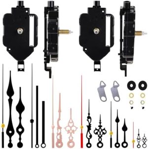 Klokkeutstyr |  2-pakning Pendelklokke Mekanisme Erstatningssett Kvarts Klokke Bevegelse Med 6 Par Klokkehender For DIY Klokke Reparasjon (Total aksellengde 7/8 tommer og 5/8 tommer) Klokkeutstyr Klokkeutstyr