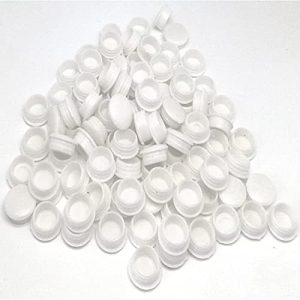 Maskinvarekontakter |  1 stk 15 mm / 0,59 tommer plastplugger for hull, hvite skruehullplugger, knapper til stol, skap, skap, hylle (15 mm) Maskinvare Maskinvarekontakter