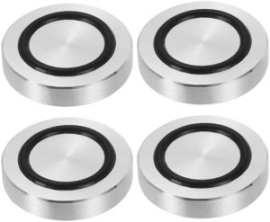 Møbelbeslag |  M8 Gjenge 40Mm / 1,6″ Diameter 8Mm Tykk Aluminium Sirkel Skive Glass Top Adapter 4Stk Runde Solide Bordføtter Pad Plate Utstyr Med Antiskli Gummiring Maskinvare Møbelbeslag