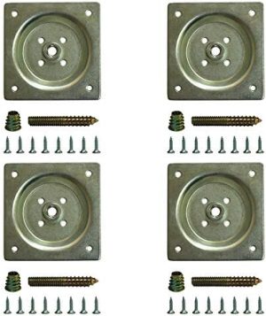 Møbelbeslag |  Møbelben Monteringstilbehør Sett – Inkluderer 5/16″ -18 Grov Festeskiver, 5/16″ -18 Grov Hengerbolter, Gjengede Muttere, Skruer Adaptere 4 Sett, For Sofa, Stol og Stoleben Maskinvare Møbelbeslag