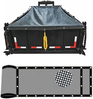 Presenninger og festemidler |  Dump Trailer Tarp Nett Med Øyer / Tungt Lastbilpresenning Med Solid Vinylbelagt Stoff Inni Dobbelt 6” Lommer, Brukt På Lastbil- Og Trailerpresenning System (8’X12′, Svart) Maskinvare Presenninger og festemidler