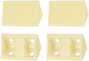 Støtter og bjelkelagsholdere |  41X20X20Mm (LxBxH) Plast Hjørnebraketter – 12-Pack – Bra for Møbelreparasjon – 4 Hull L Form Rettvinklet Støtte – Beige Maskinvare Støtter og bjelkelagsholdere