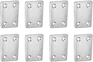 Støtter og bjelkelagsholdere |  47X38X2Mm (LxBxH) Flat Straight Brace Plate – 4-Pack – God for Møbelreparasjon – Rustfritt Stål Brace Plate – Sølvfarge Maskinvare Støtter og bjelkelagsholdere