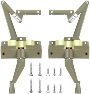 Vindu Hardware |  Kompatibel med Andersen Split Arm Operator (med håndtak), venstre og høyre hånd – Fungerer med Perma-Shield vinduer produsert fra 1982 til 1995 – Steinfarge Maskinvare Vindu Hardware