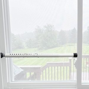 Vindu Hardware |  Sikringsstang for skyvedører, justerbar fra 42 cm til 130 cm for vinduer. Sikkerhetslås for vinduer, opp og ned, for vertikale skyvevinduer. Utvides, hvit. Maskinvare Vindu Hardware