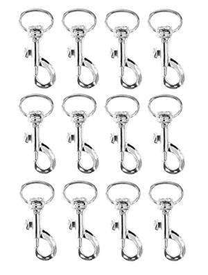 Snaps |  Brufer 209353-1 Svingbart Øye Snap-Hook Bolt Snap Nikkelbelagt (2″ X 1/4″ – 12 Pakke) Maskinvare Snaps