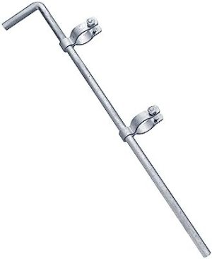 Gateutstyr |  1-5/8″ × 36″ Portdroppedratt, galvanisert stål portkanebolt for kjedehegn, med 2 stk 1-5/8″ kvinnelig portrammehengsel. Gateutstyr Gateutstyr